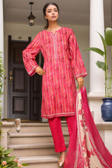 Bin Saeed Stitched 3 Piece Exc Printed Lawn Vol-04 Drop-02 Suit-NSM-2327-Pink