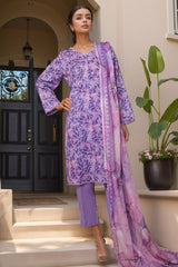 Bin Saeed Stitched 3 Piece Exc Printed Lawn Vol-04 Drop-02 Suit-NSM-2335-Purple