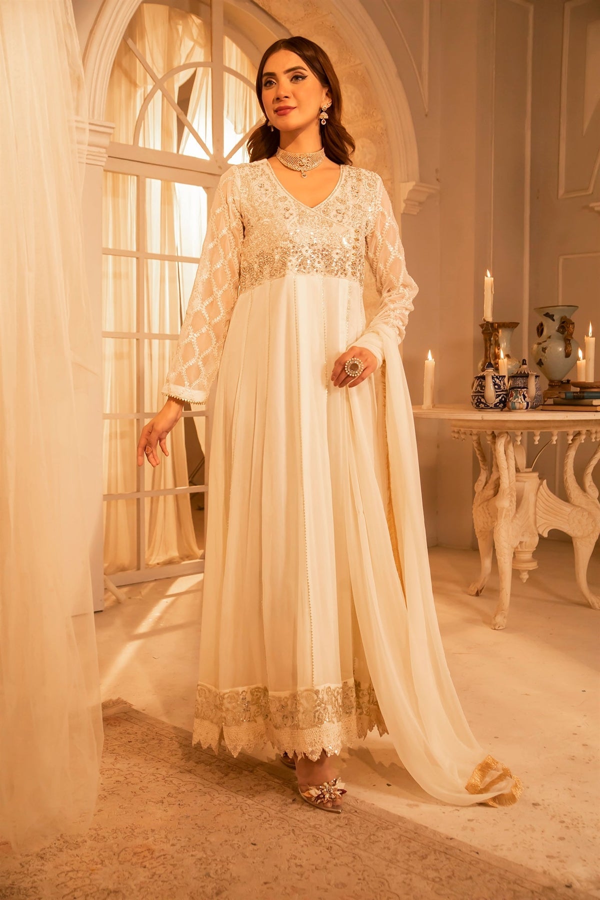 Manahils Stitched Formals Kurti 108