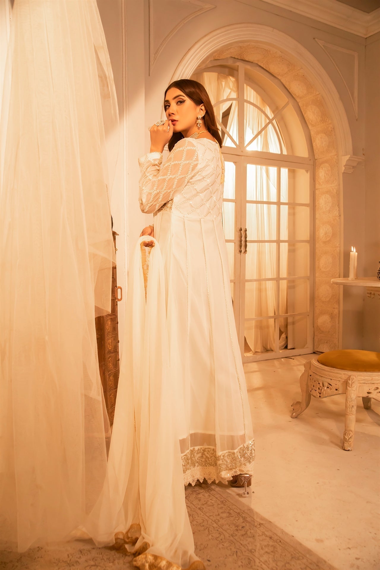 Manahils Stitched Formals Kurti 108