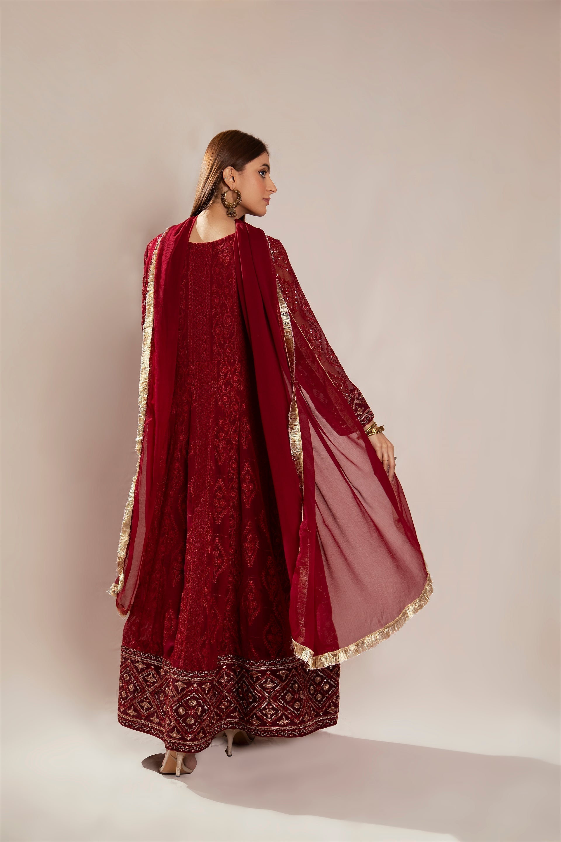 Manahils Stitched Formals Kurti 099