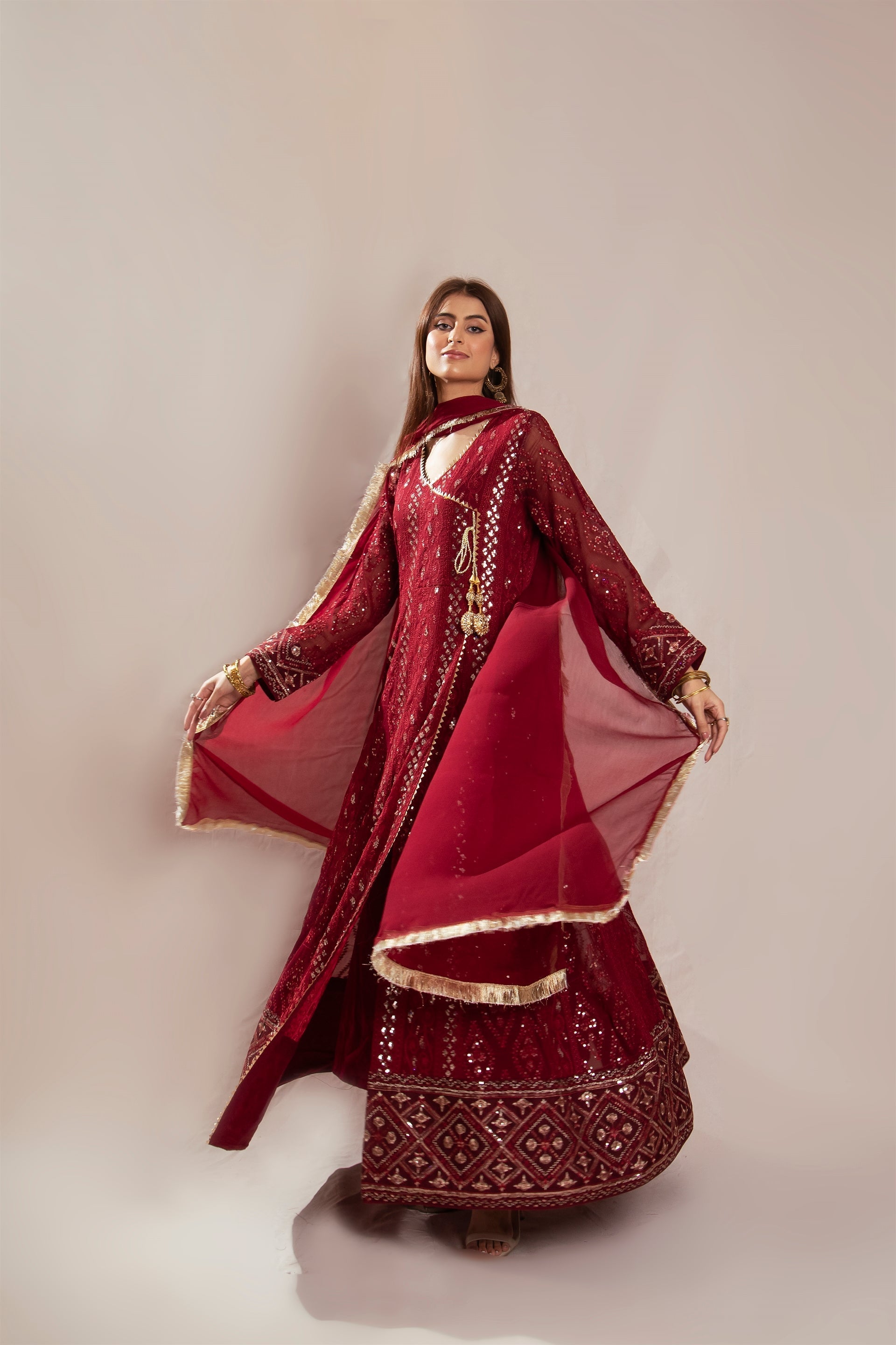 Manahils Stitched Formals Kurti 099