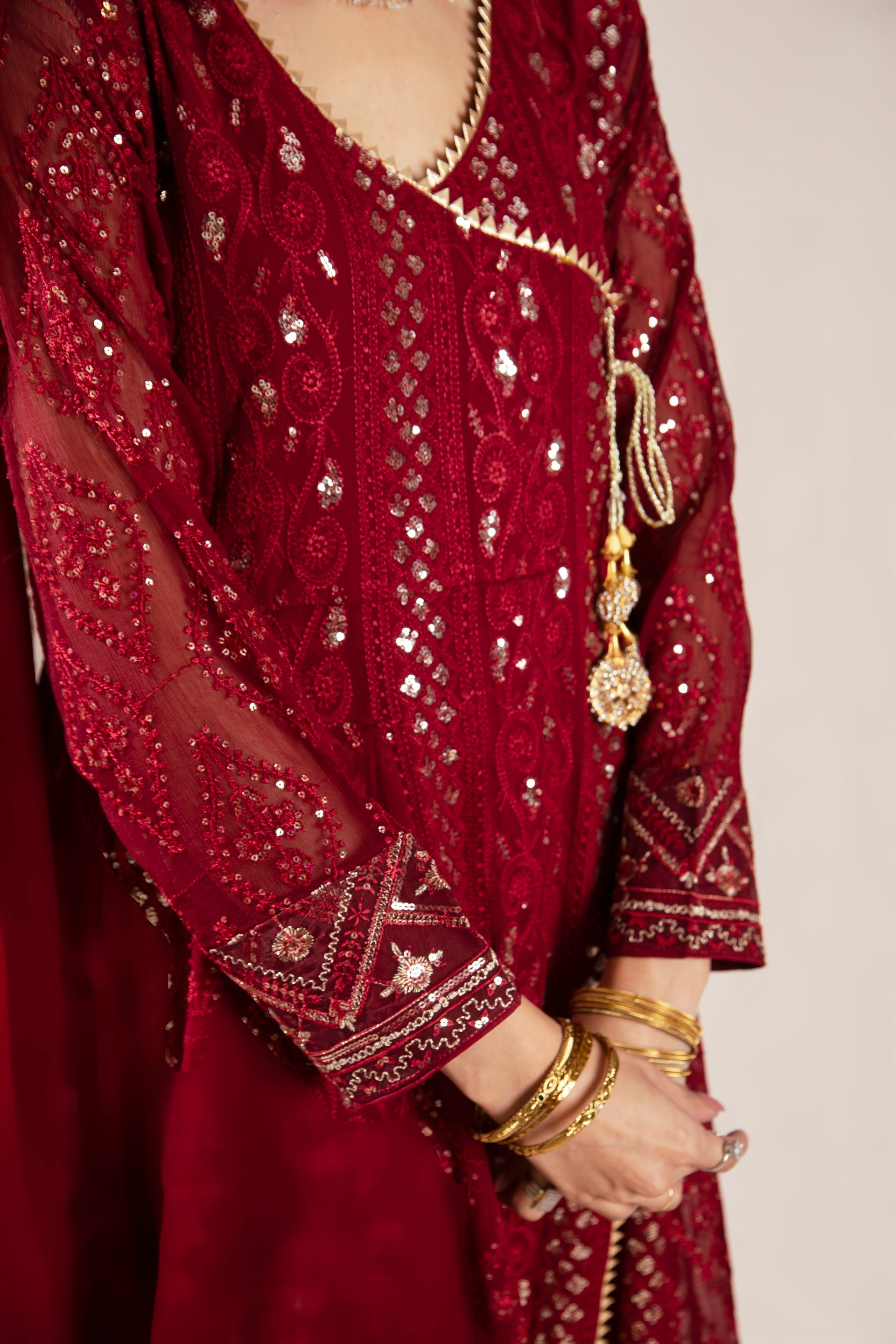 Manahils Stitched Formals Kurti 099