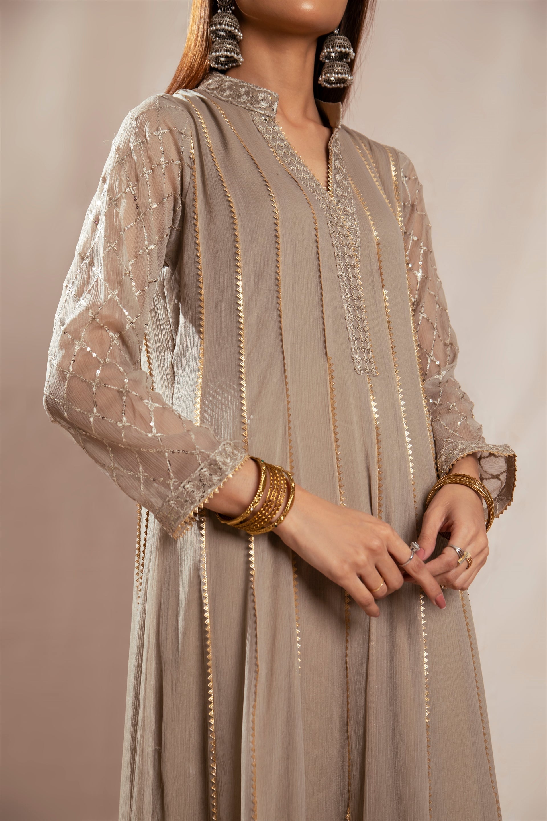 Manahils Stitched Formals Kurti 106
