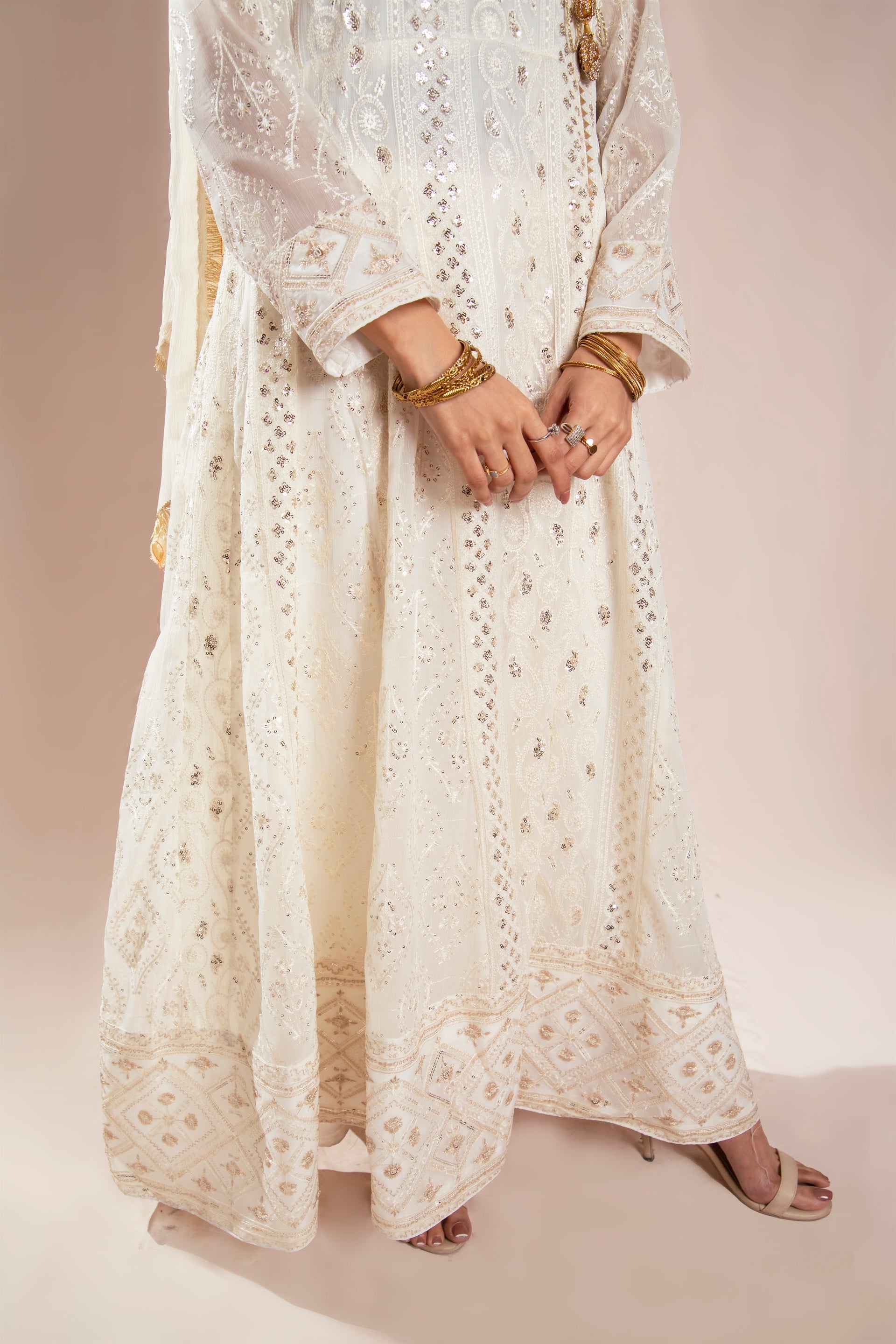 Manahils Stitched Formals Kurti 099