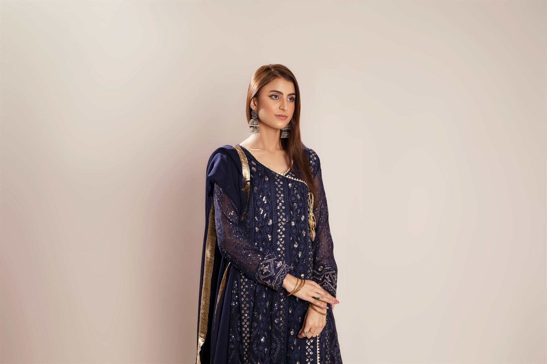 Manahils Stitched Formals Kurti 099