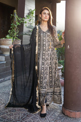 Manahils Stitched Formals Kurti 122-Black