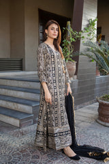 Manahils Stitched Formals Kurti 122-Black