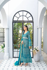 Manahils Stitched Formals Kurti 105-Teal