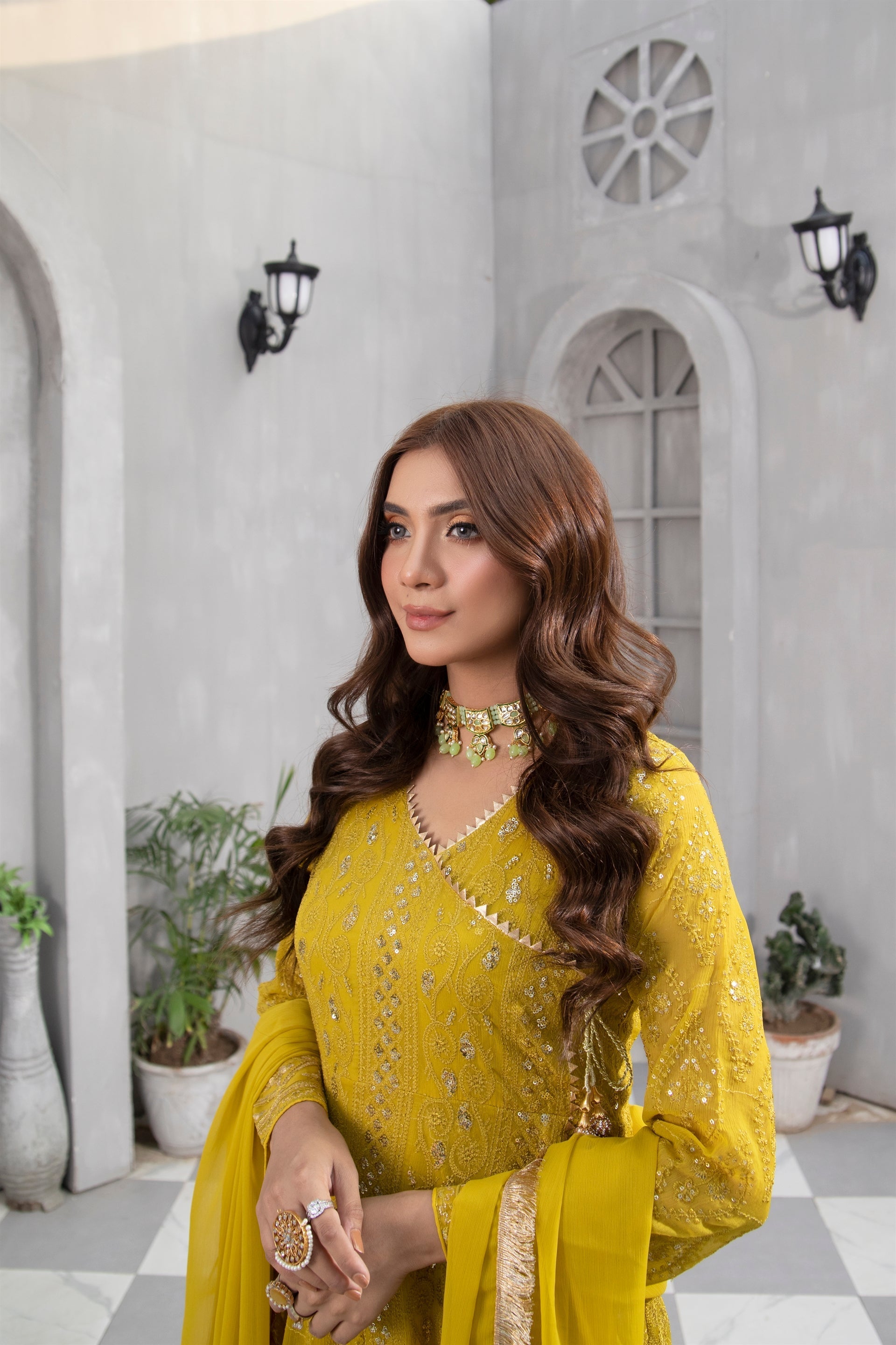 Manahils Stitched Formals Kurti 099