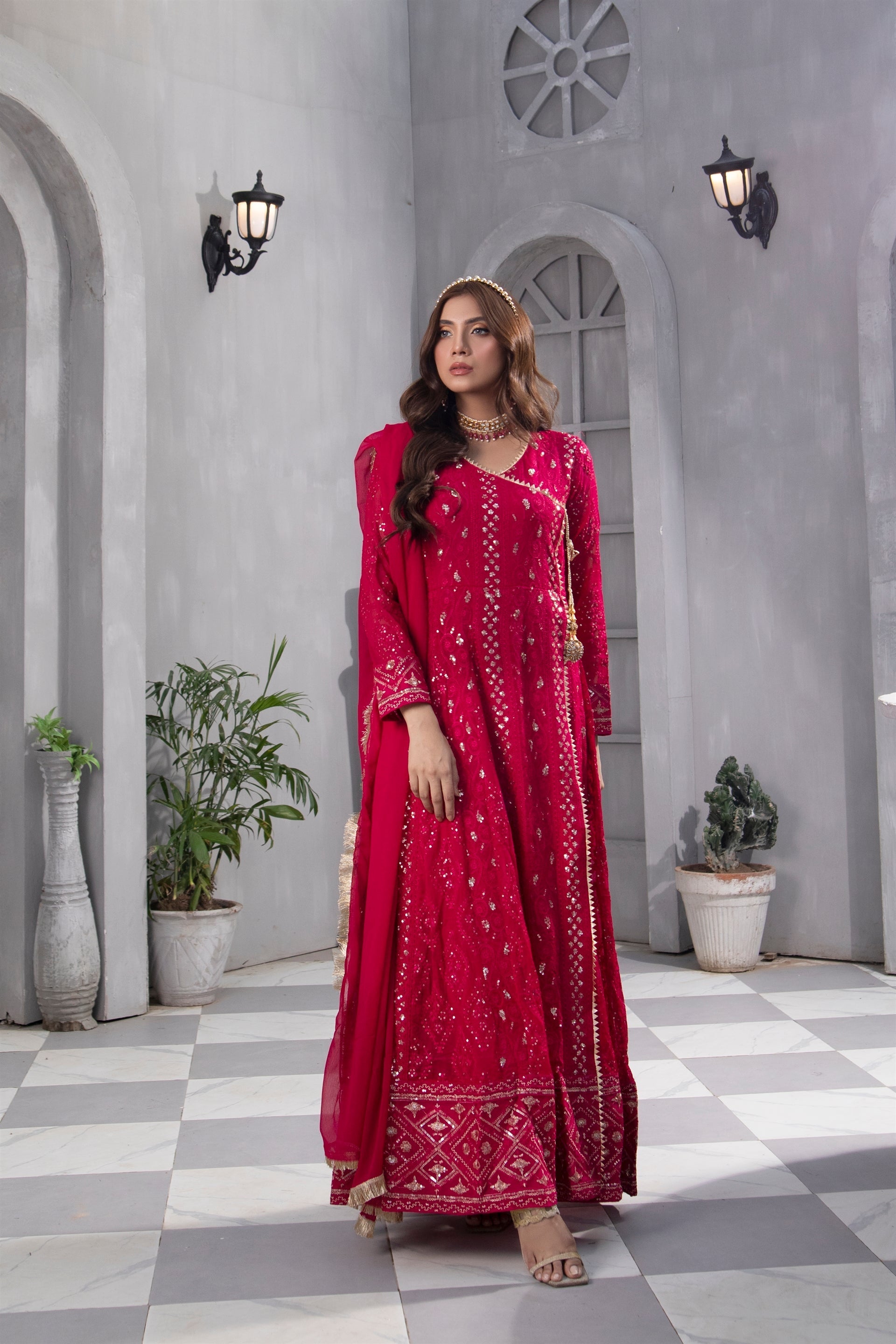 Manahils Stitched Formals Kurti 099