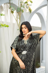 Manahils Stitched Formals Wa 03-Kaftan-Black