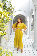 Manahils Stitched Formals Wa 03-Kaftan-Mustard