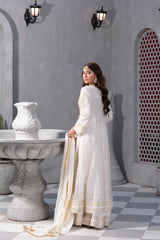 Manahils Stitched Formals Kurti-B-002-For The Love Off White