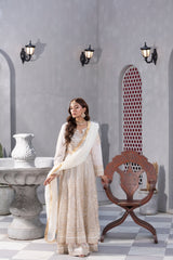 Manahils Stitched Formals Kurti-B-002-For The Love Off White
