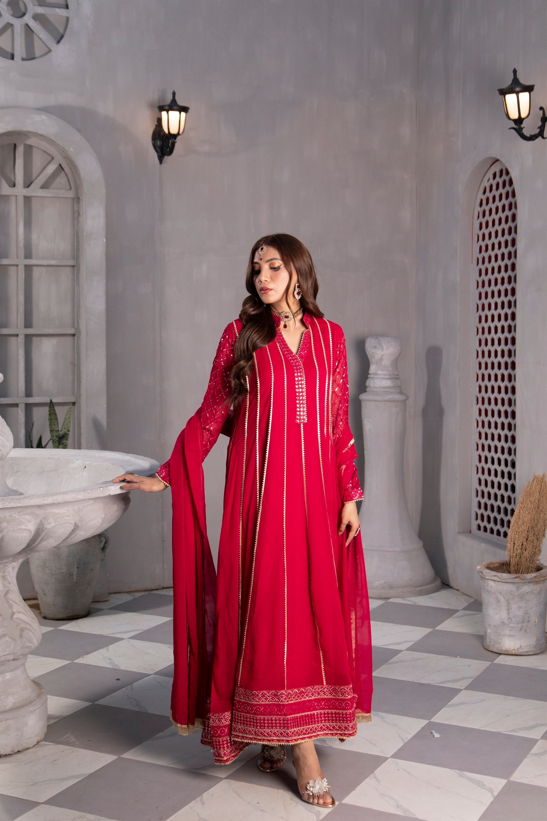 Manahils Stitched Formals Kurti 106