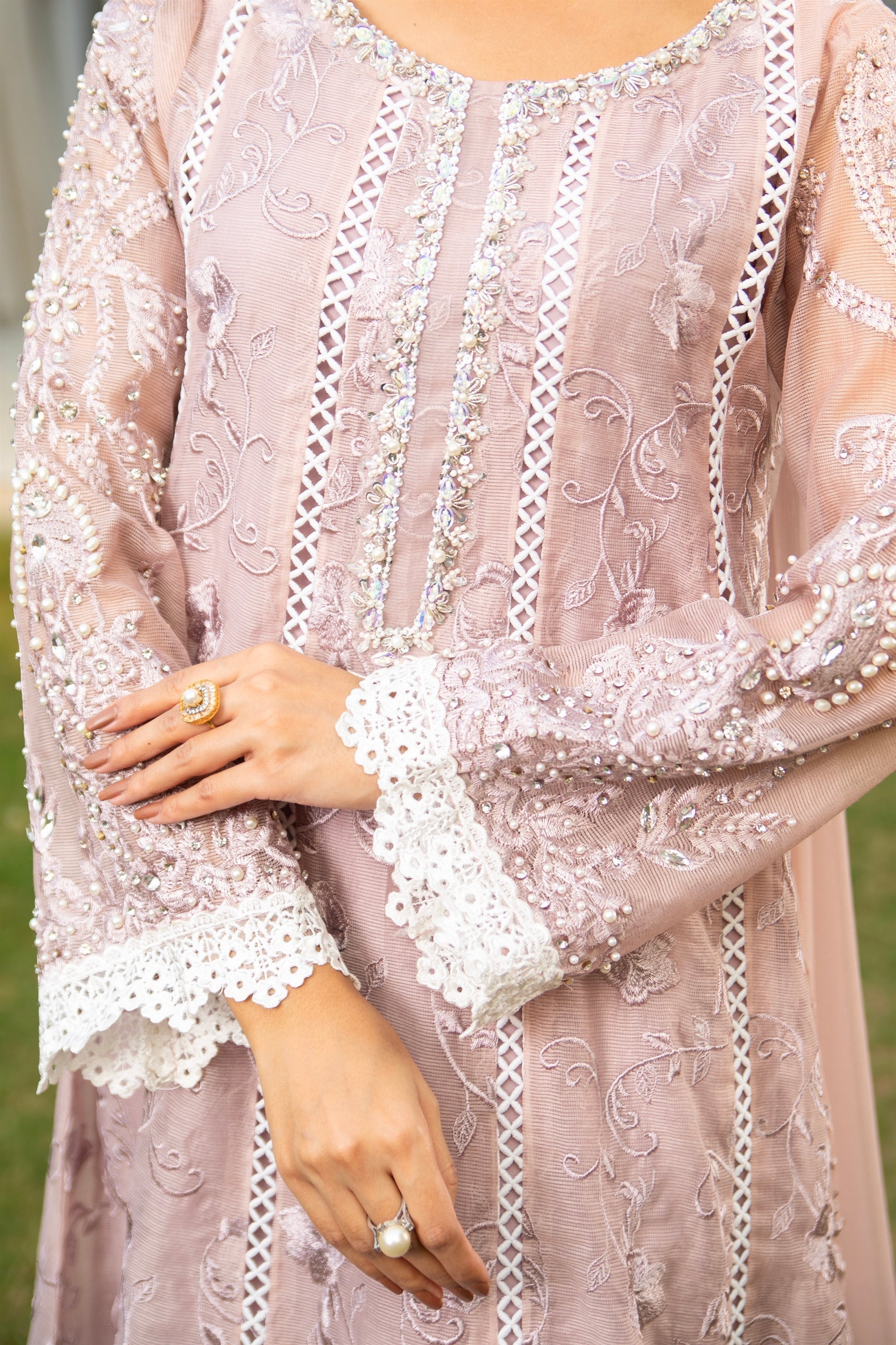 Manahils Stitched Formals K-152-Lilac