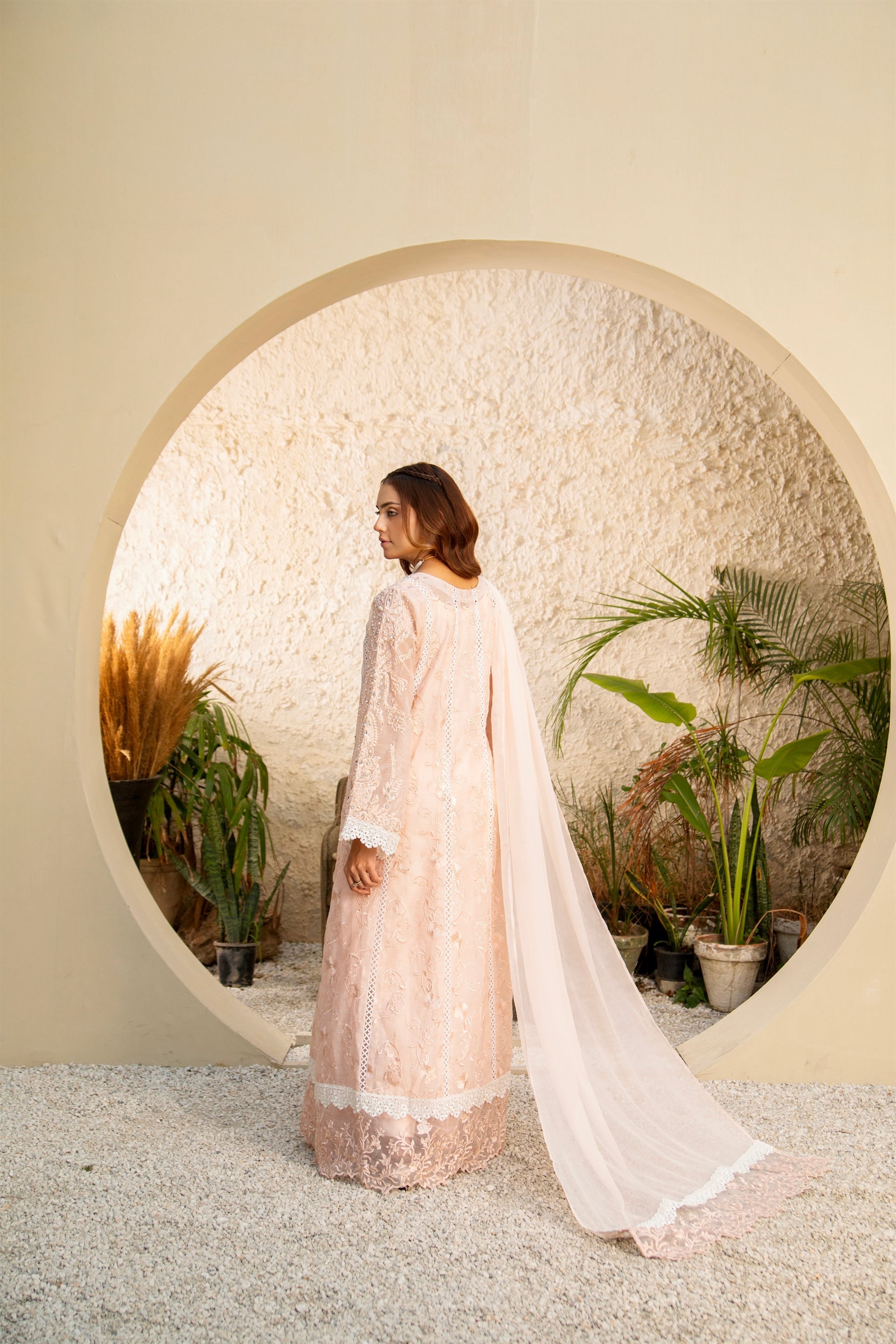 Manahils Stitched Formals K-152-Peach
