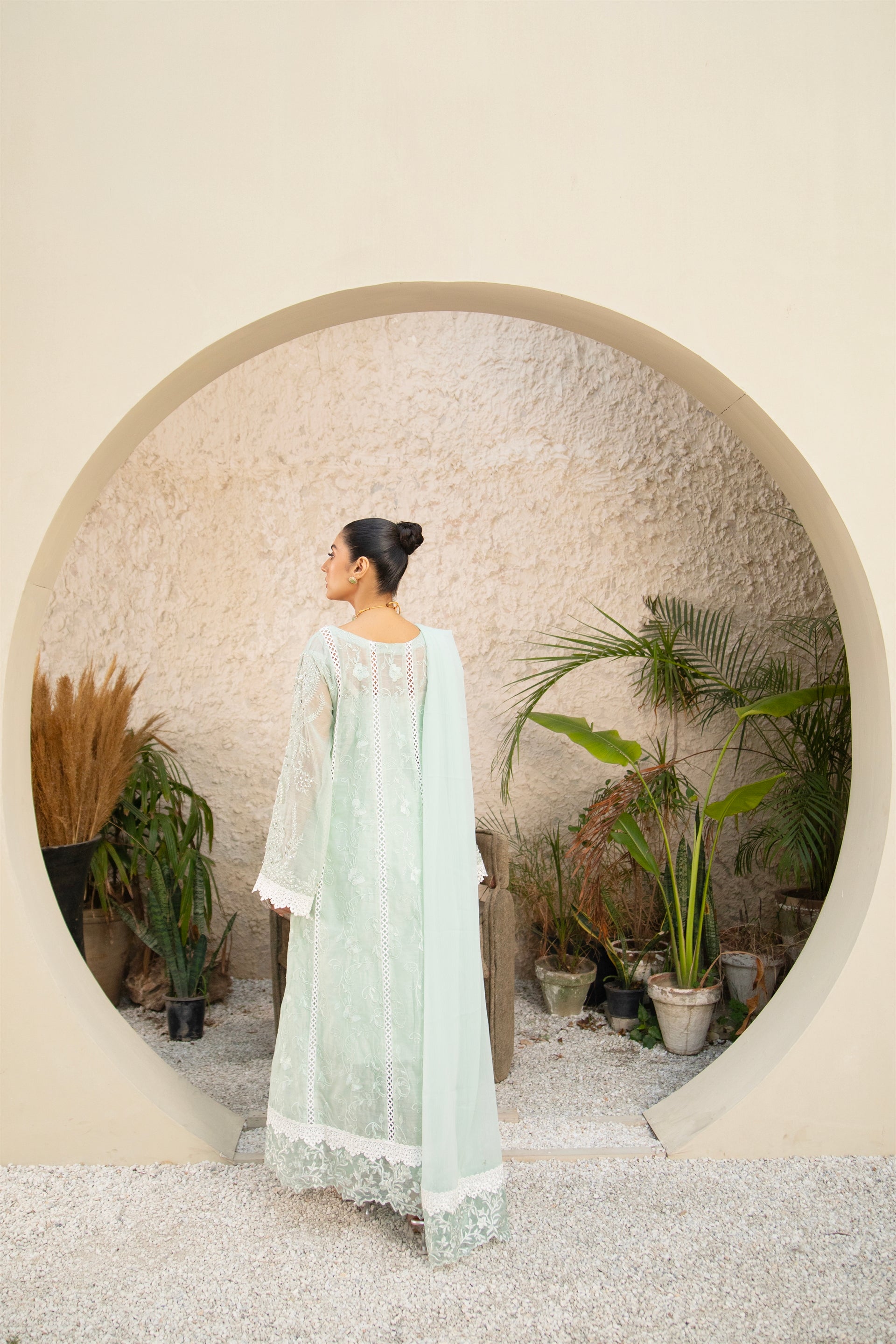 Manahils Stitched Formals K-152-Aqua