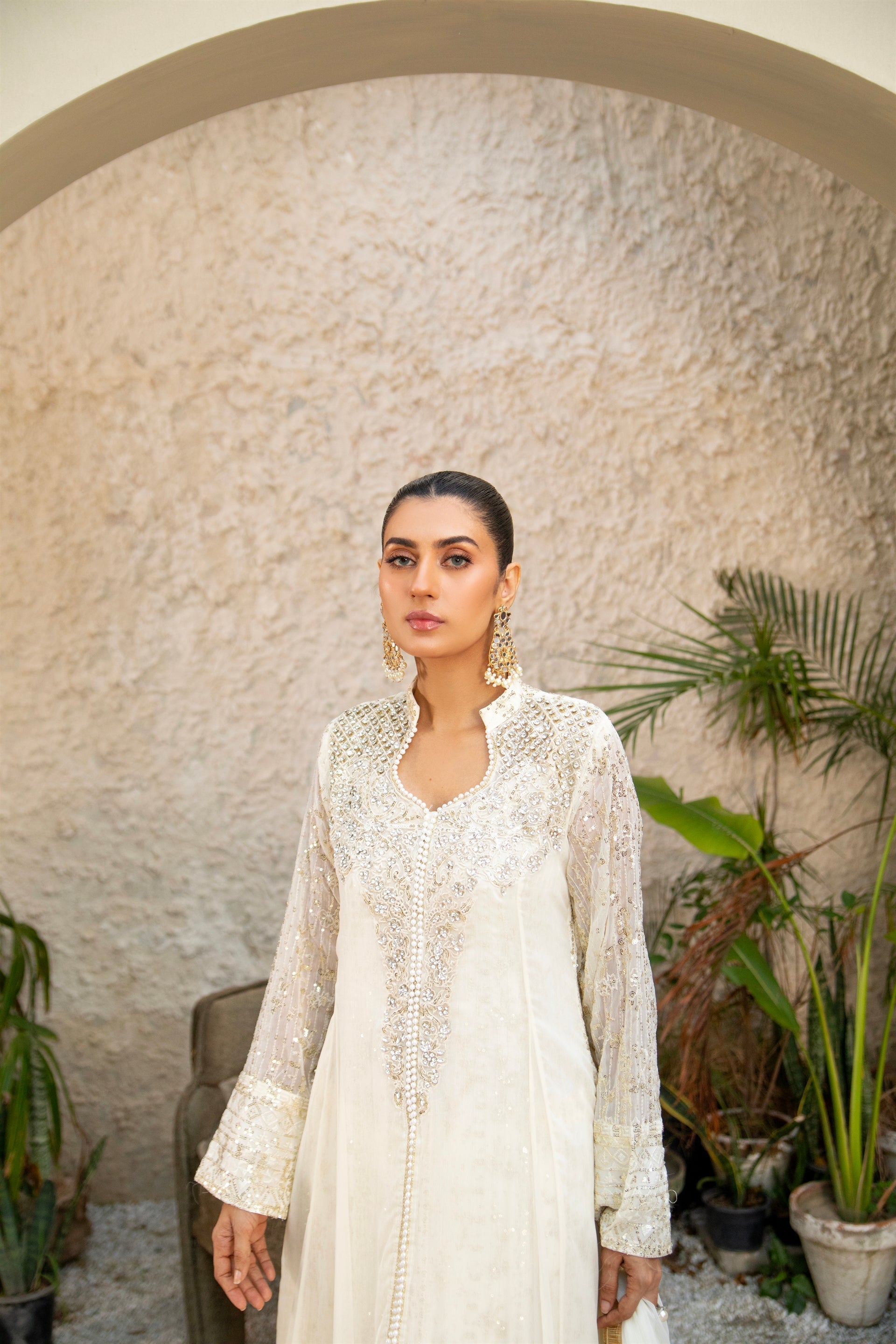 Manahils Stitched Formals Sw 04-Off White