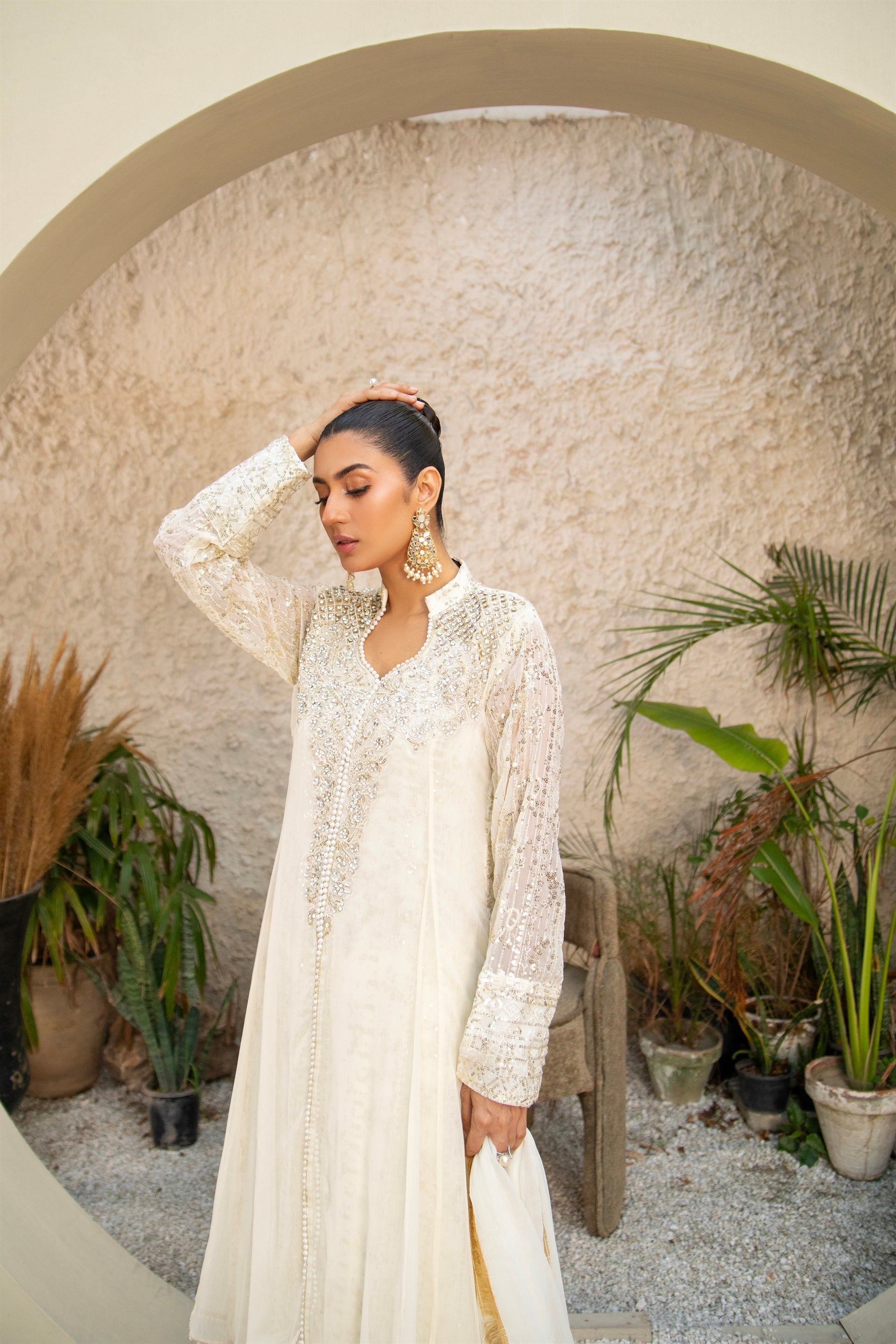 Manahils Stitched Formals Sw 04-Off White
