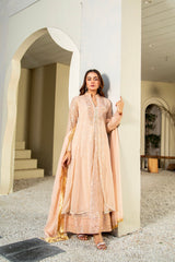 Manahils Stitched Formals K-147-Peach