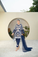 Manahils Stitched Mlt-01-Navy Blue