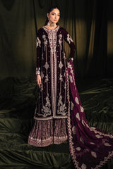 Qalamkar Unstitched 3 Piece Velvet Edit Suit-BK-01-Amani