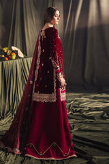 Qalamkar Unstitched 3 Piece Velvet Edit Suit-BK-02-Amara