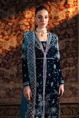 Qalamkar Unstitched 3 Piece Velvet Edit Suit-BK-07-Liyana