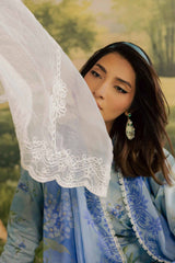Bloom By Nureh Unstitched 3 Piece Emb and Printed Doriya Lawn Suit-BL-14