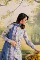 Bloom By Nureh Unstitched 3 Piece Emb and Printed Doriya Lawn Suit-BL-16