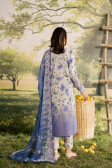 Bloom By Nureh Unstitched 3 Piece Emb and Printed Doriya Lawn Suit-BL-16