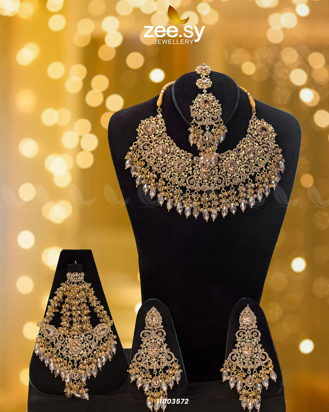 BRIDAL-0205 Champagne - Zeesy Jewellery