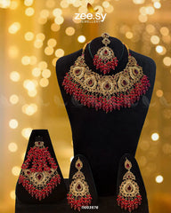 BRIDAL-0206 Red - Zeesy Jewellery