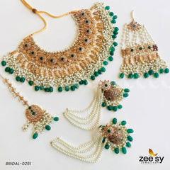 BRIDAL-0251 Green - Zeesy Jewellery