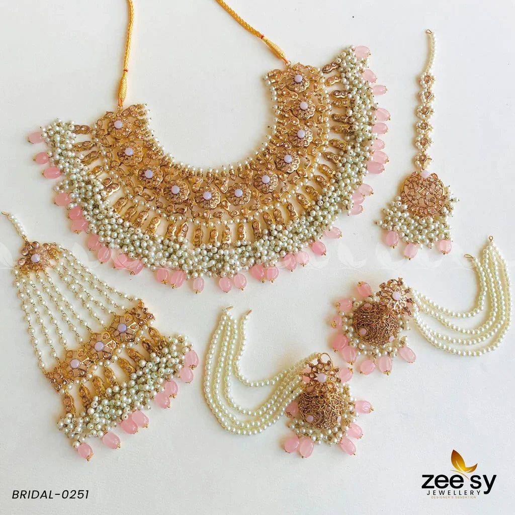BRIDAL-0251 Mint Pink - Zeesy Jewellery