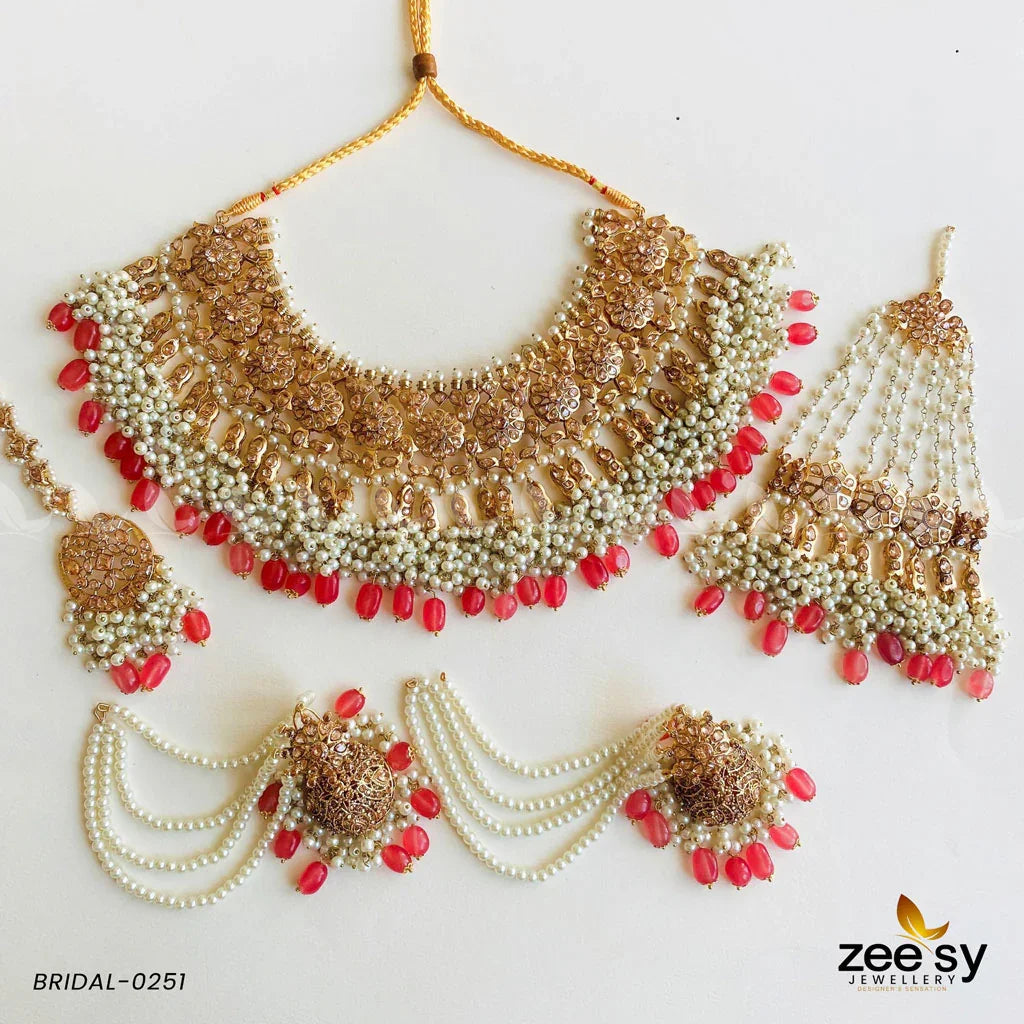 BRIDAL-0251 Tea Pink - Zeesy Jewellery