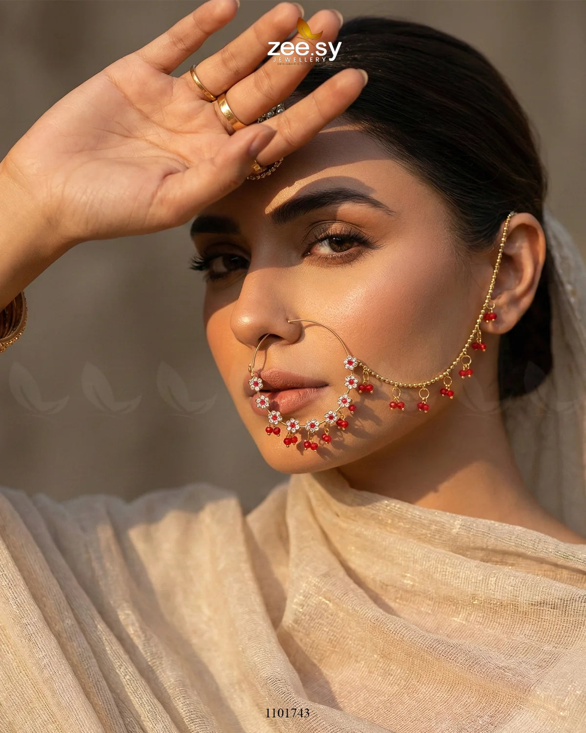 BRIDE NOSE RING-0010 - Zeesy Jewellery