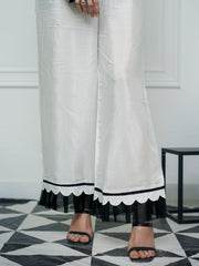 Tng By MD Stitched Trouser Collection-Trouser-Raw Silk White