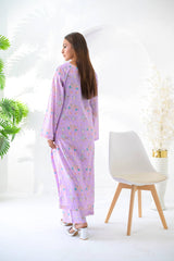 Silcot Stitched 2 Piece Summer Lawn Suit-Lilac Bloom Printed Lawn Suit
