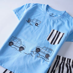 Kjunction Boys Half Sleeves 2 Piece Suit