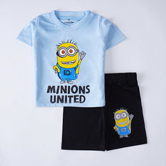 Kjunction Boys Half Sleeves 2 Piece Suit (Minion)