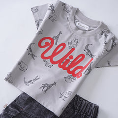 Kjunction Boys Half Sleeves 2 Piece Suit (Wild)