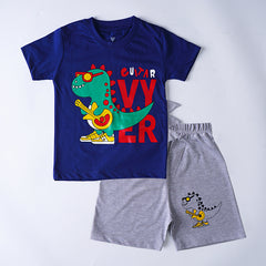 Kjunction Boys Half Sleeves 2 Piece Suit