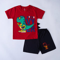 Kjunction Boys Half Sleeves 2 Piece Suit