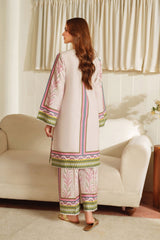 Midway Arts Stitched Summer Ballet – Pastel 2Pc Suit | Elegant Printed Co-ord Set