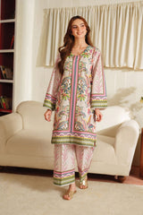 Midway Arts Stitched Summer Ballet – Pastel 2Pc Suit | Elegant Printed Co-ord Set