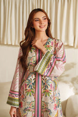 Midway Arts Stitched Summer Ballet – Pastel 2Pc Suit | Elegant Printed Co-ord Set