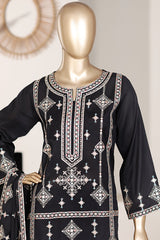 Khombi Stitched 3 Piece Summer Cotton Suit-Balochi-Black